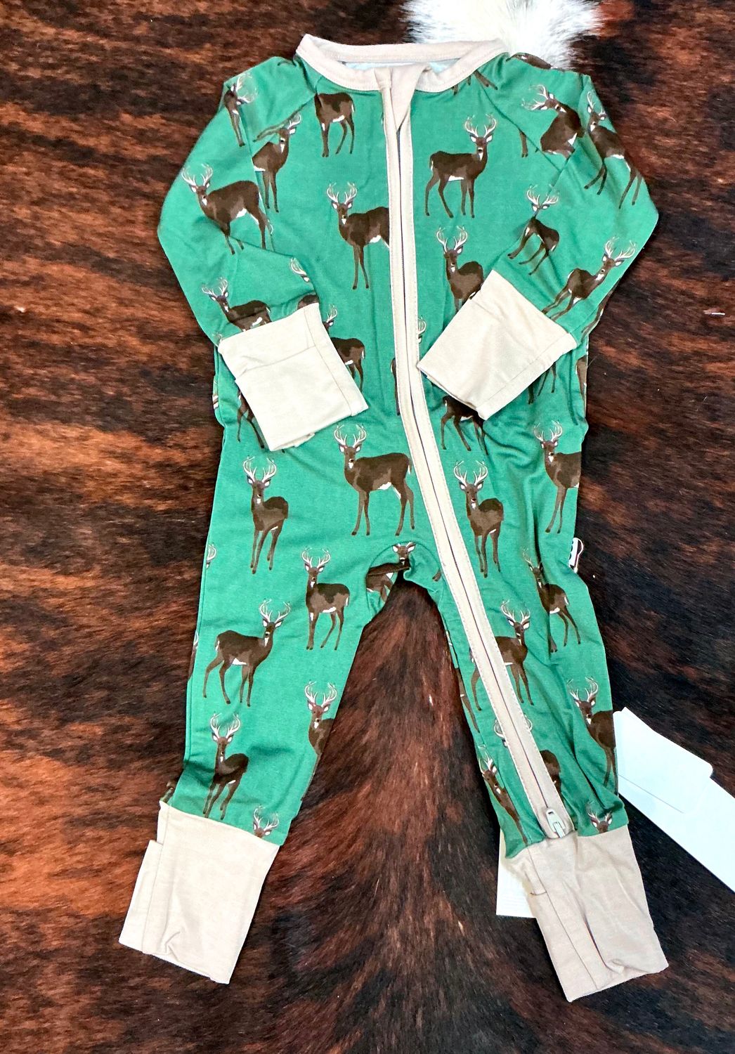 Boys LS Zip PJ-Whitetail Deer