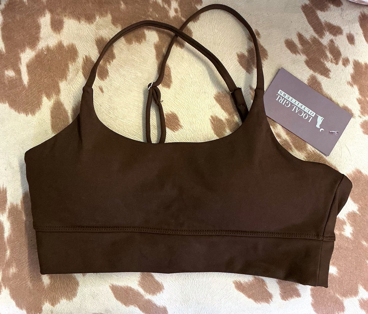 Women's LG Sports Bra-Brown