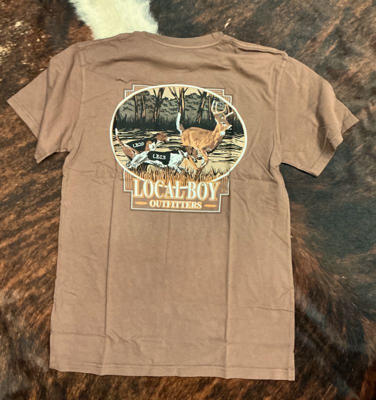 Men's Deer Drive SS Tee-Brown