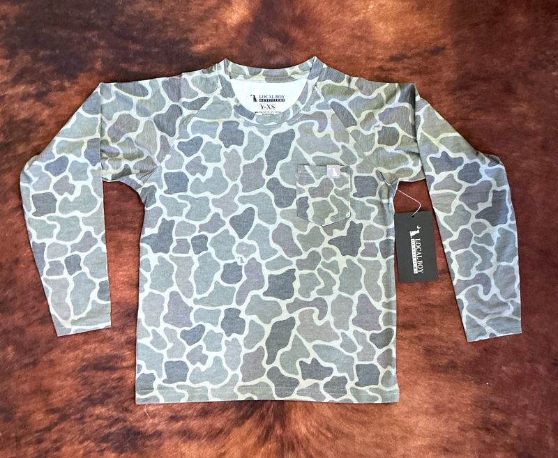 Youth LS HB Crew Dri-Fit-Brush Camo