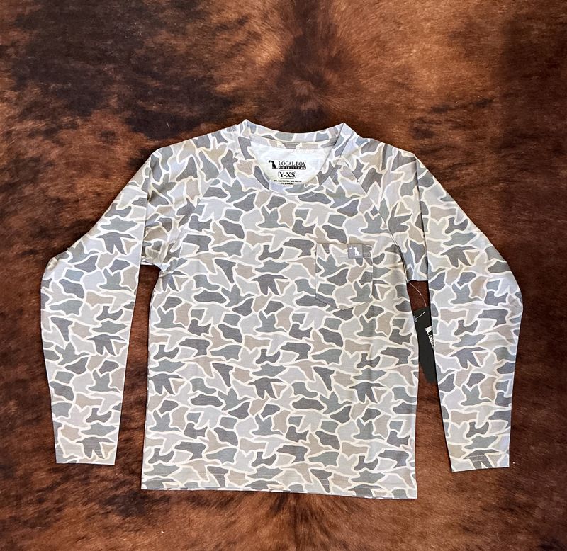 Youth LS HB Crew Dri-FIT-Duck/Sand Camo