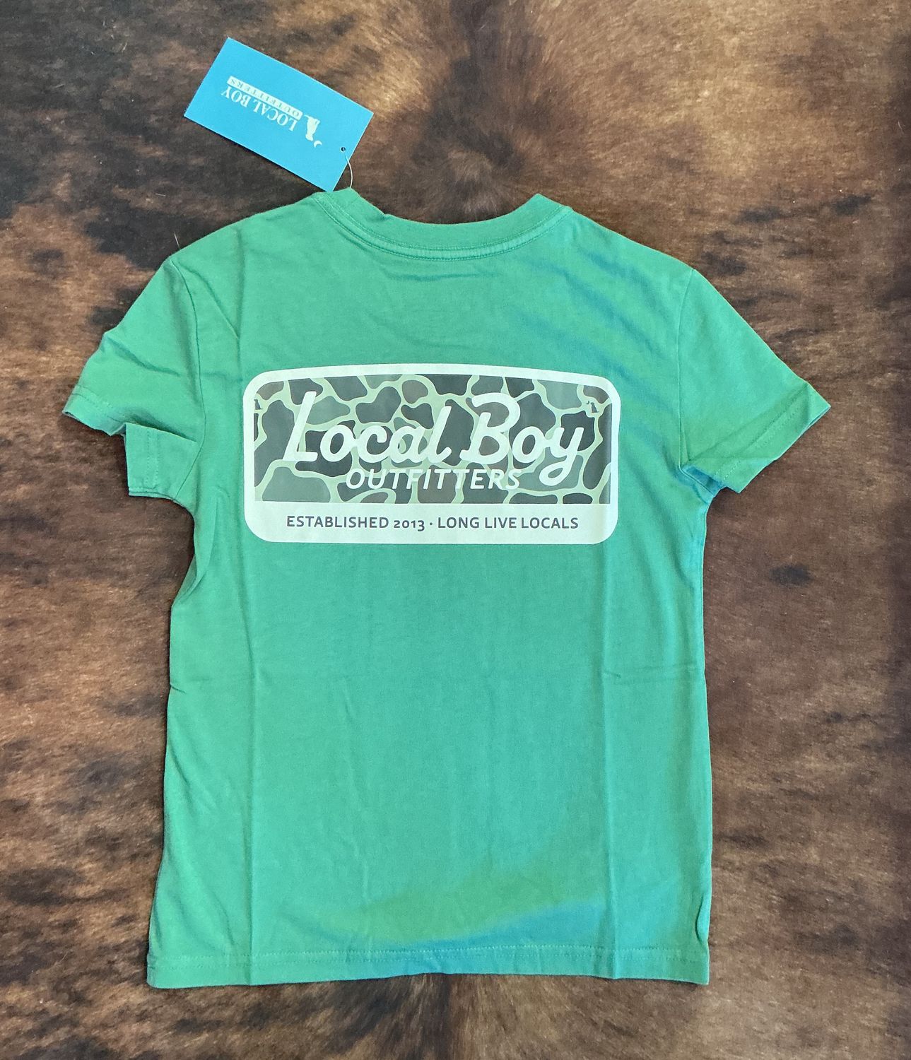 Youth SS Tee Brush Camo Plate-Green