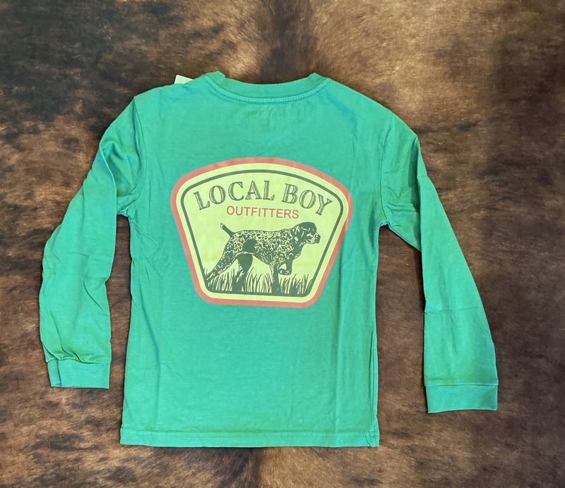 Youth GSP Badge LS Tee-Green