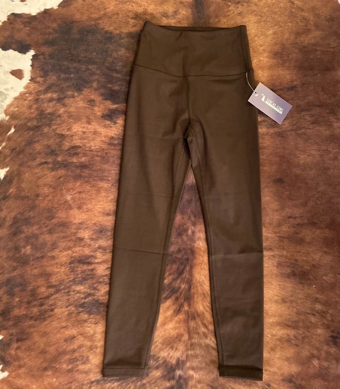 Youth Local Girl Leggings-Brown
