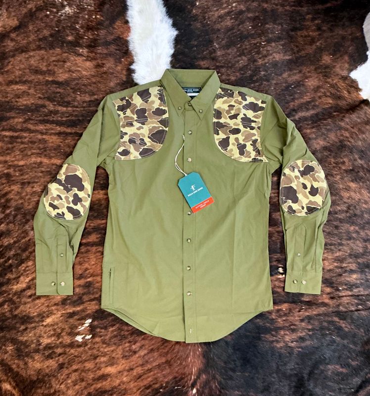 Men’s Ball and Buck Active Field Shooting Shirt-Olive/Camo