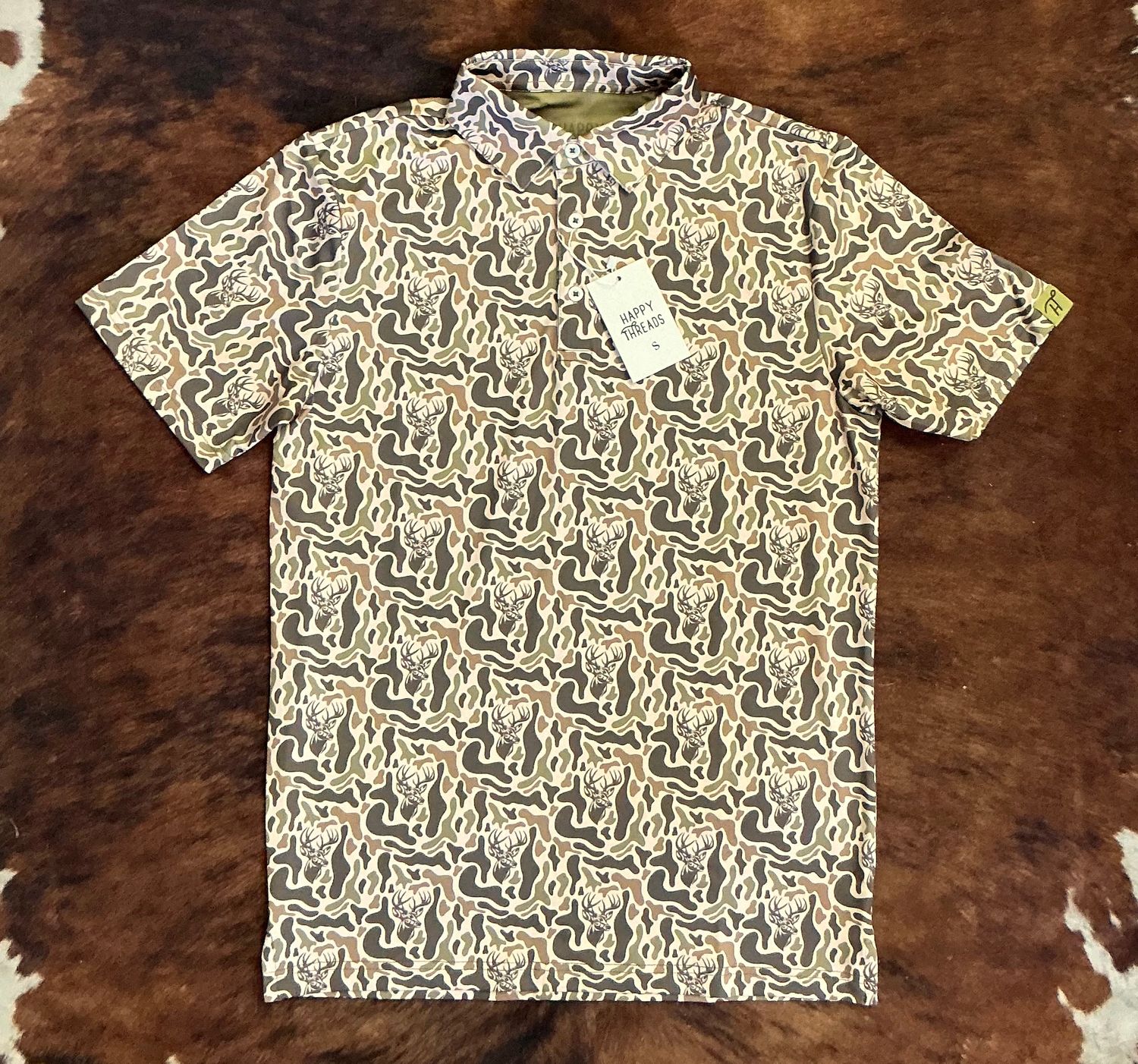 Men’s Performance Polo- Camo/Deer