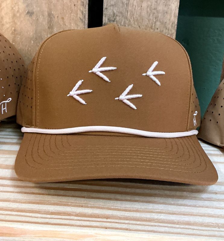 Turkey Print Embroidered Ball Cap-Brown