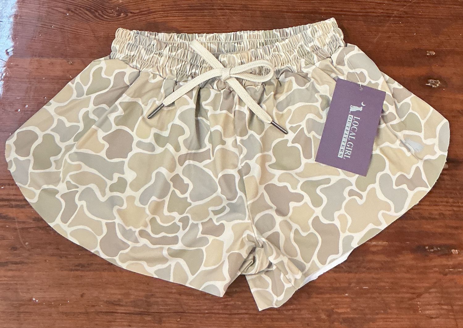 Girls Youth Petal Shorts- Forest Desert Camo