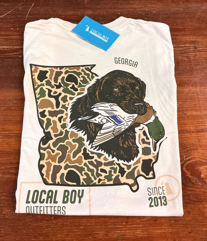 Local Boy Old School Retriever State GA SS Tee