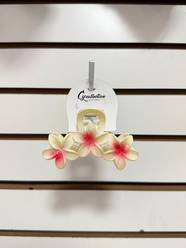 Claw Clip Flower Keychain