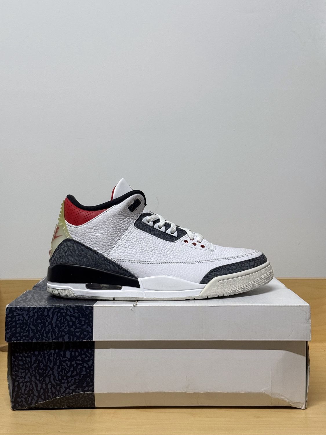 Jordan 3 Fire Red Denim Sz 10.5M