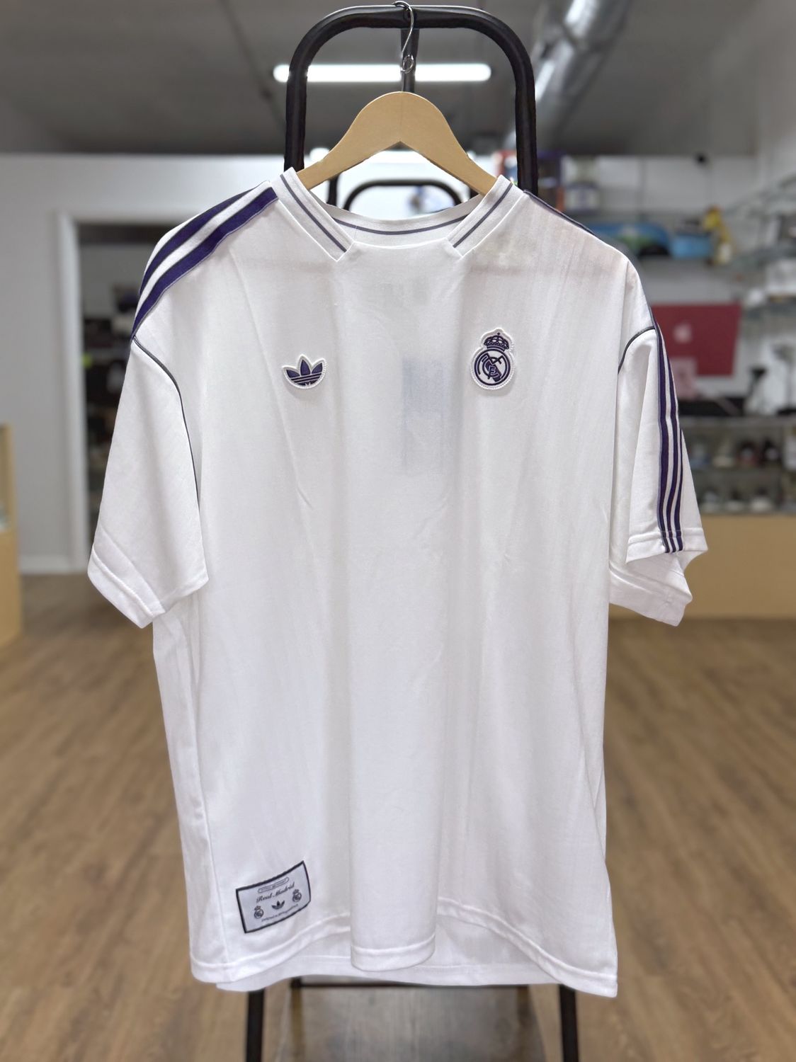Real Madrid White Purple Jersey Blank