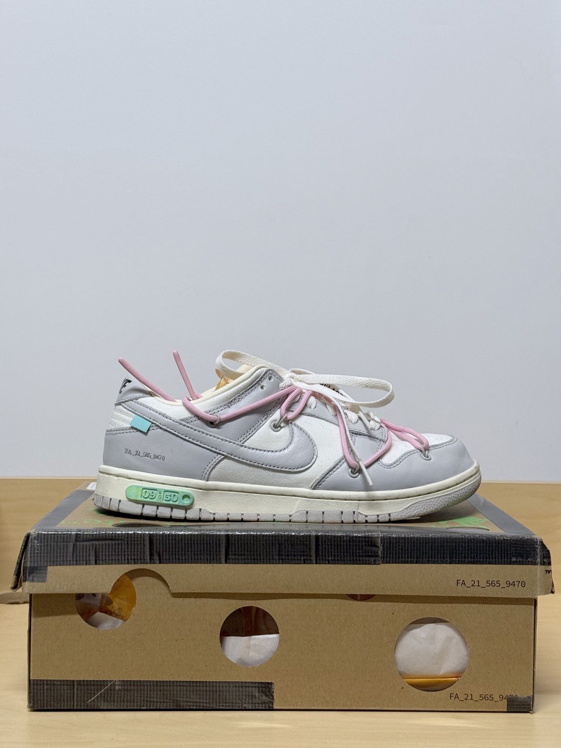 Nike Dunk Low Off White Lot 9 Sz 9.5M