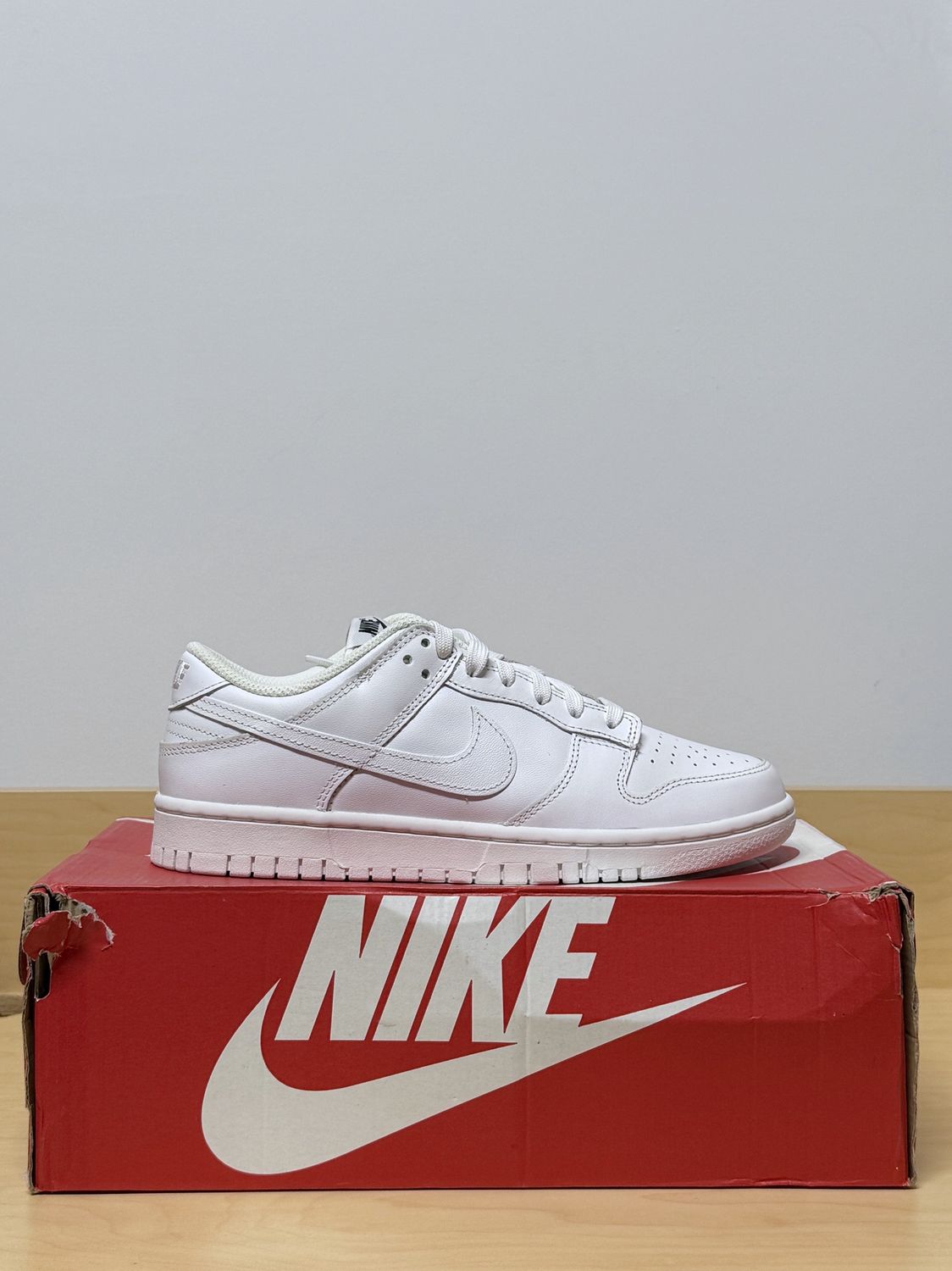 Nike Dunk Low Triple White Sz 8.5W (7M)