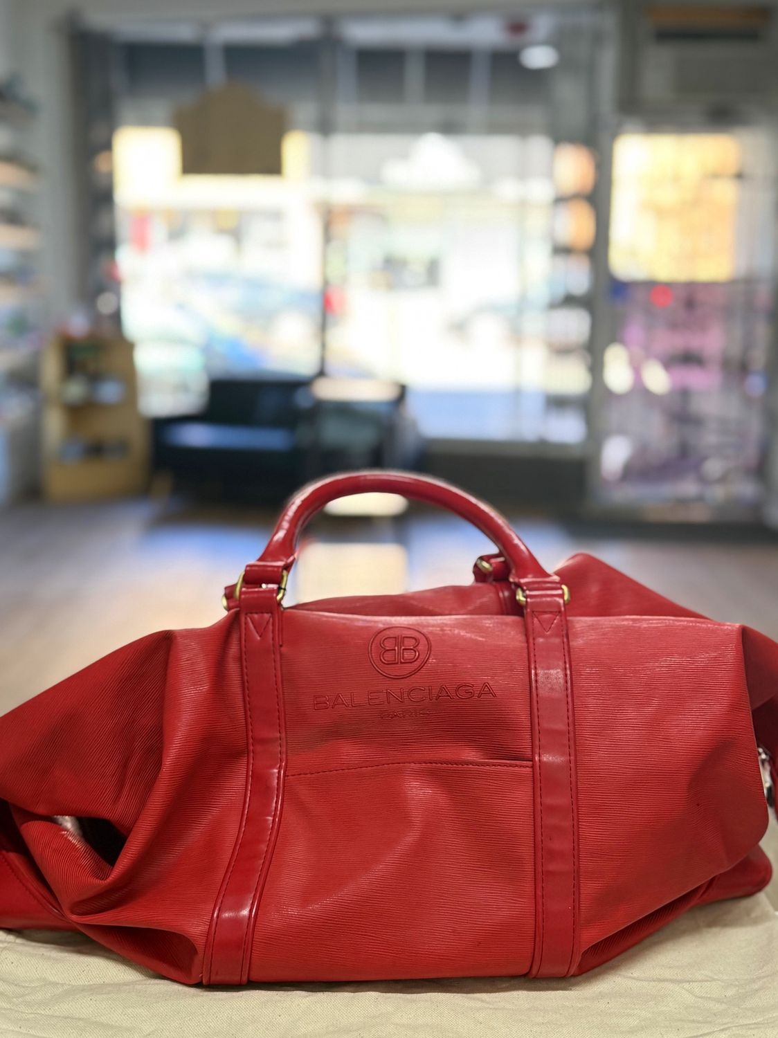 Balenciaga Red Dunlop Bag
