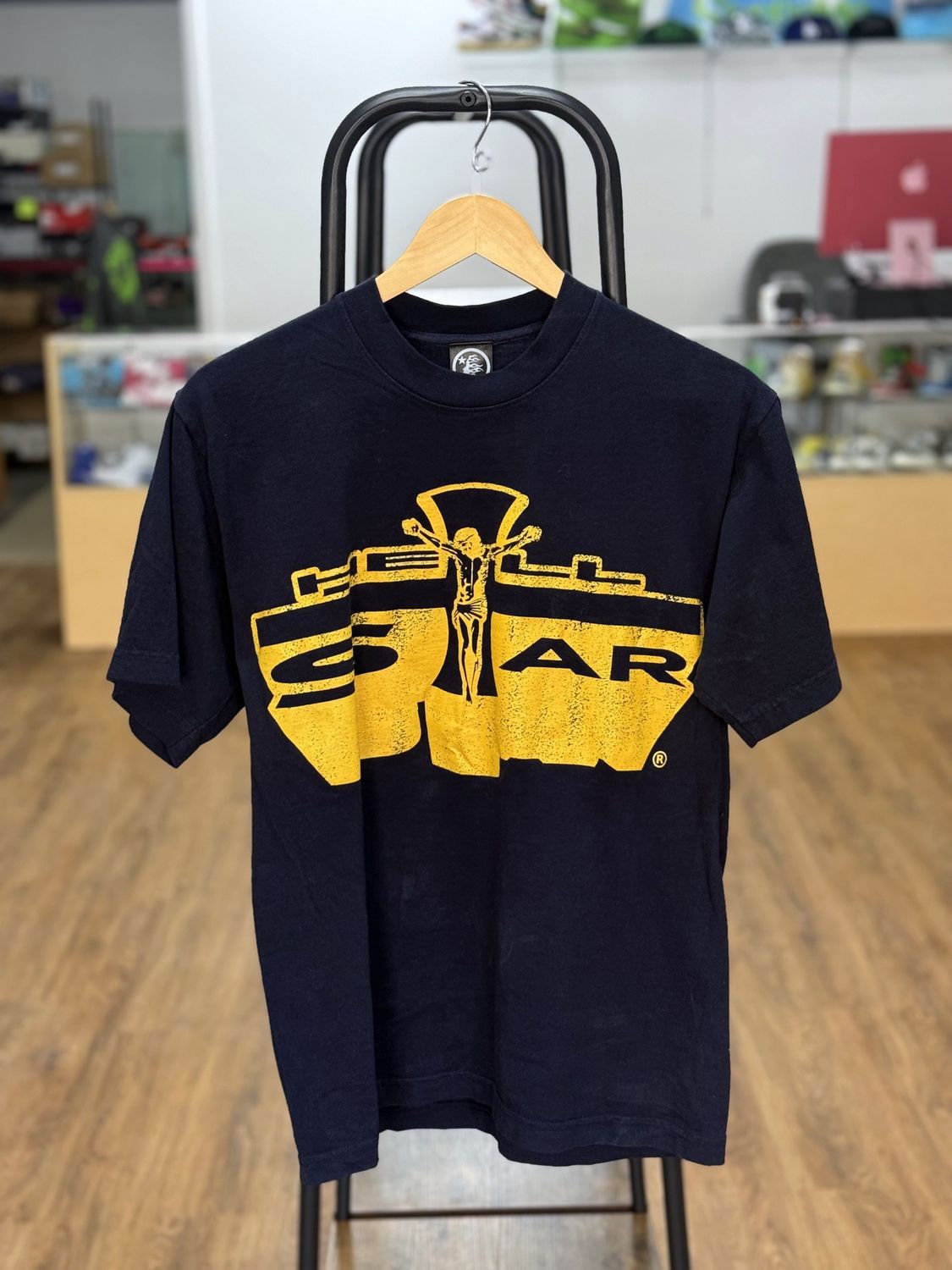 HellStar Yellow Navy Cross Tee