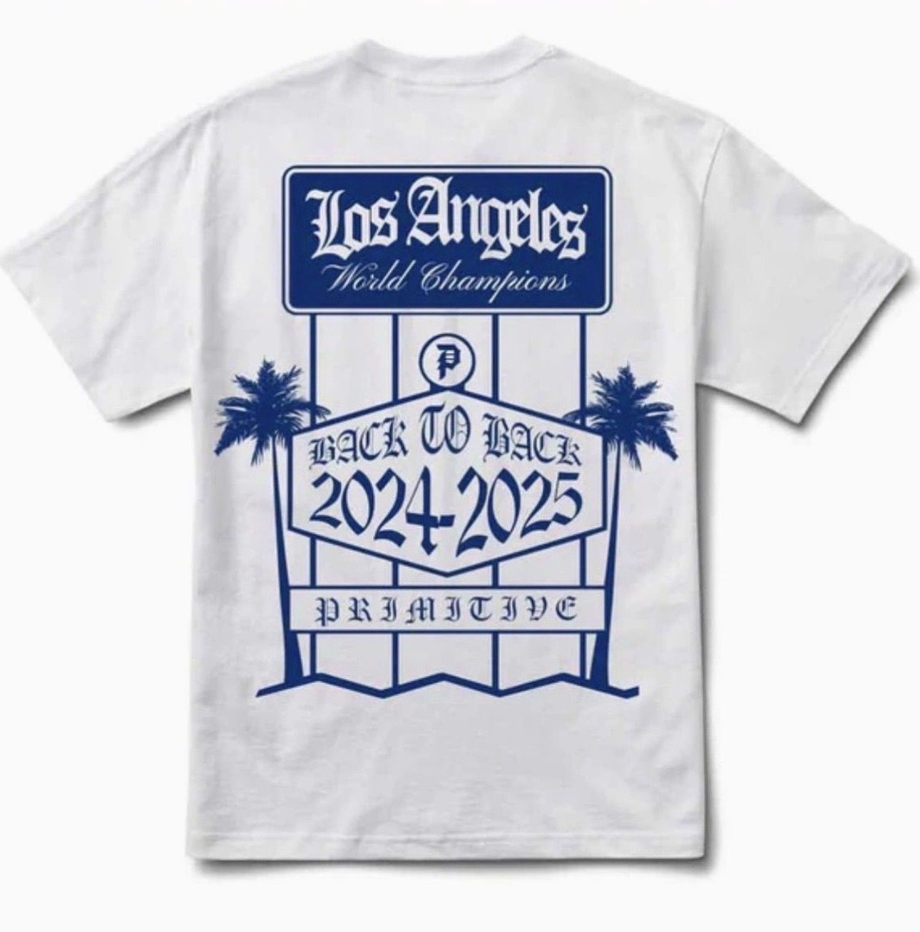 Primitive Back 2 Back Champions LA Dodgers Heavyweight Tee