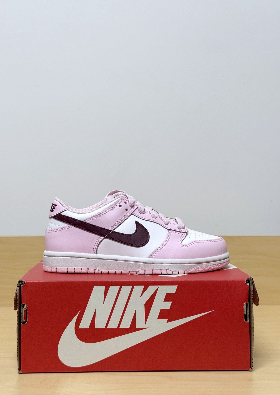 Nike Dunk Low Pink Red White Sz 12.5C