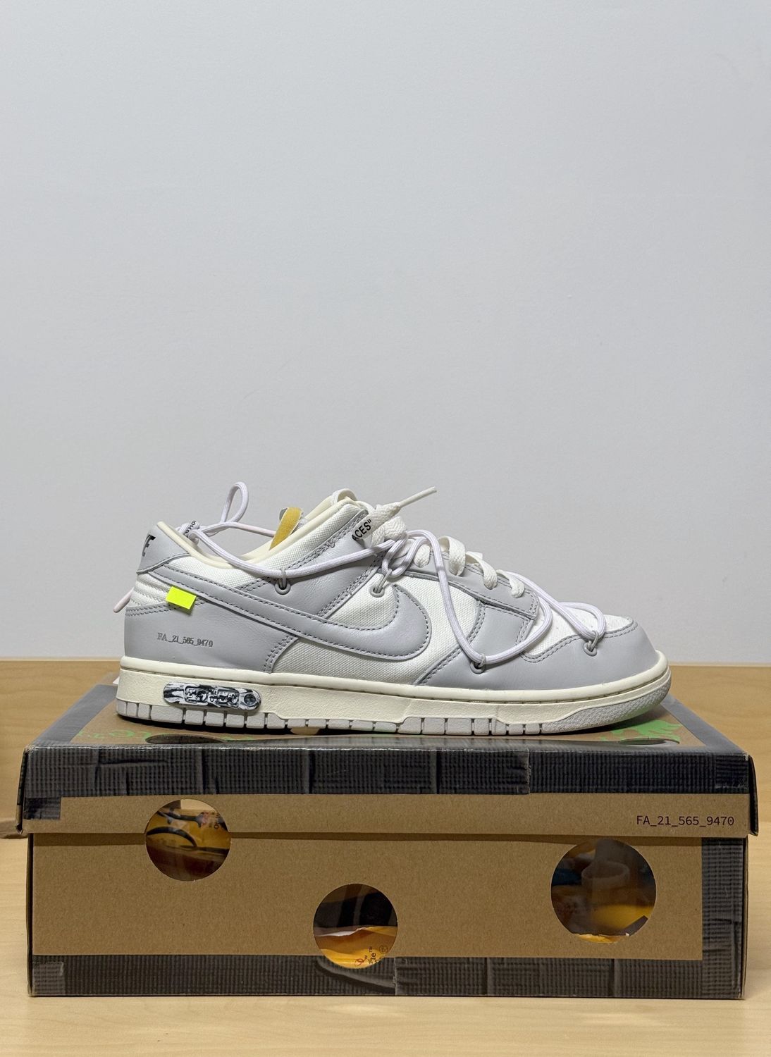 Off White Nike Dunk Low Lot 49 Sz 10M