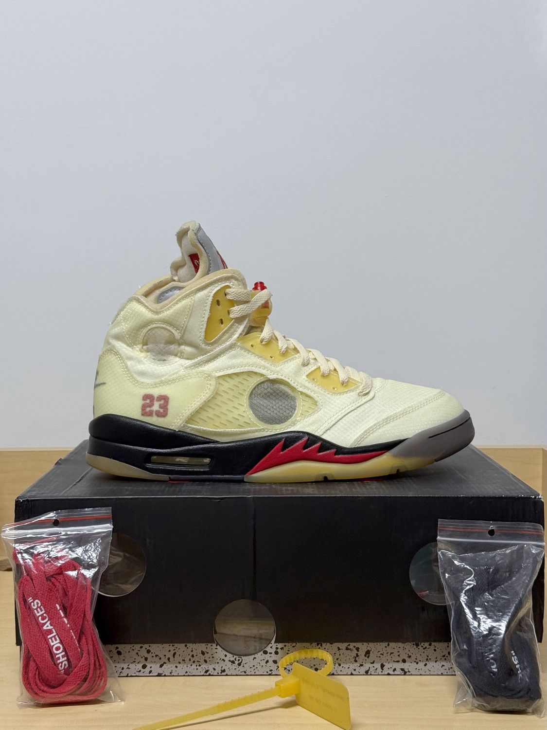 Jordan 5 Off White Sail Used Sz 12M