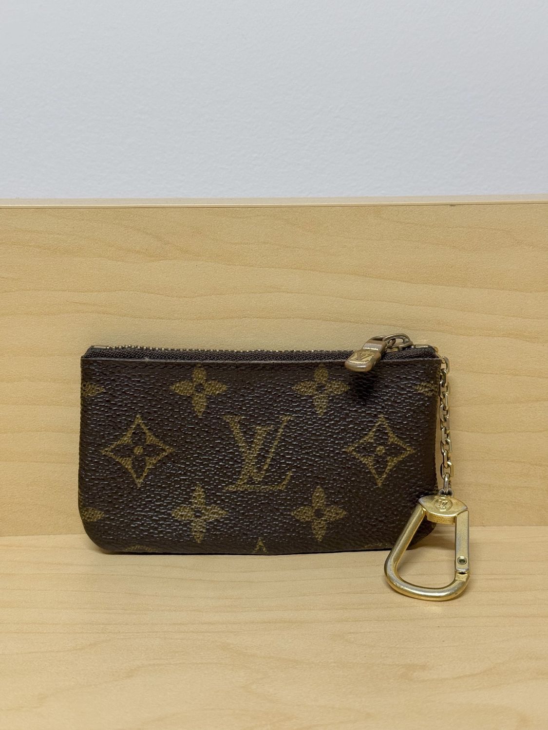 LV Brown Monogram Pochette Cles