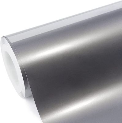 Pellicola adesiva grigio alluminio metallizzato lucido
