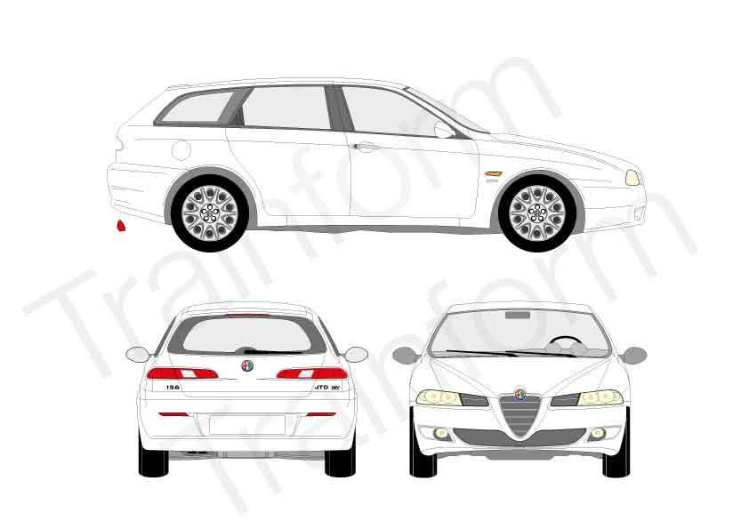 Alfa Romeo 156 Sport Wagon II Kit pellicole oscuranti 3M per vetri