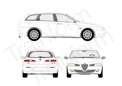 Alfa Romeo 156 Sport Wagon II Kit pellicole oscuranti 3M per vetri