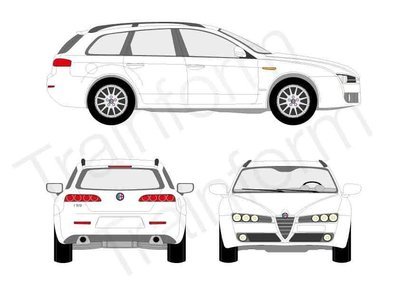 Alfa Romeo 159 Sport Wagon Kit pellicole oscuranti 3M per vetri