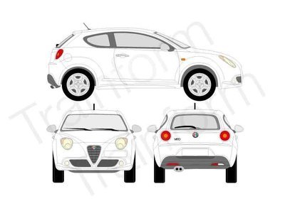 Alfa Romeo Mito Kit pellicole oscuranti 3M per vetri