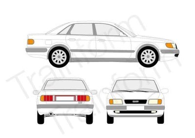 Audi 100 4P 1990 Kit pellicole oscuranti 3M per vetri