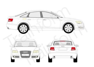 Audi A6 4P 2004 Kit pellicole oscuranti 3M per vetri