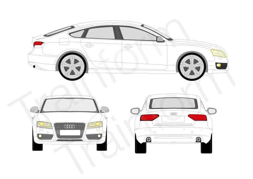 Audi A5 Sportback 2009 Kit pellicole oscuranti 3M per vetri