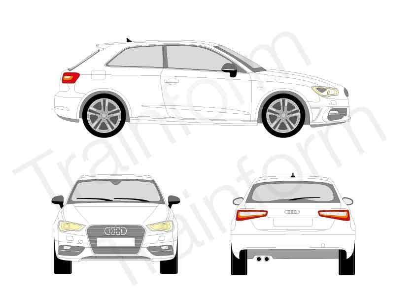 Audi A3 3P 2012 Kit pellicole oscuranti 3M per vetri