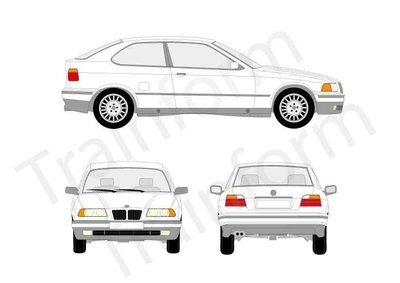 BMW Serie 3 Compact 1994 Kit pellicole oscuranti 3M per vetri