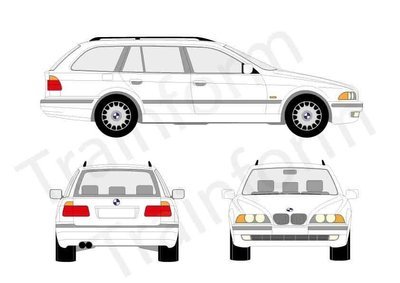 BMW Serie 5 SW 1997 Kit pellicole oscuranti 3M per vetri