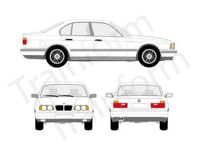 BMW Serie 5 4P 1990 Kit pellicole oscuranti 3M per vetri