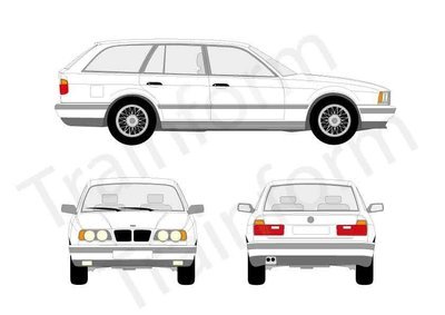 BMW Serie 5 SW 1991 Kit pellicole oscuranti 3M per vetri