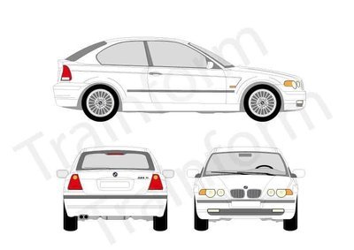 BMW Serie 3 Compact 2002 Kit pellicole oscuranti 3M per vetri