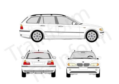 BMW Serie 3 SW 2002 Kit pellicole oscuranti 3M per vetri
