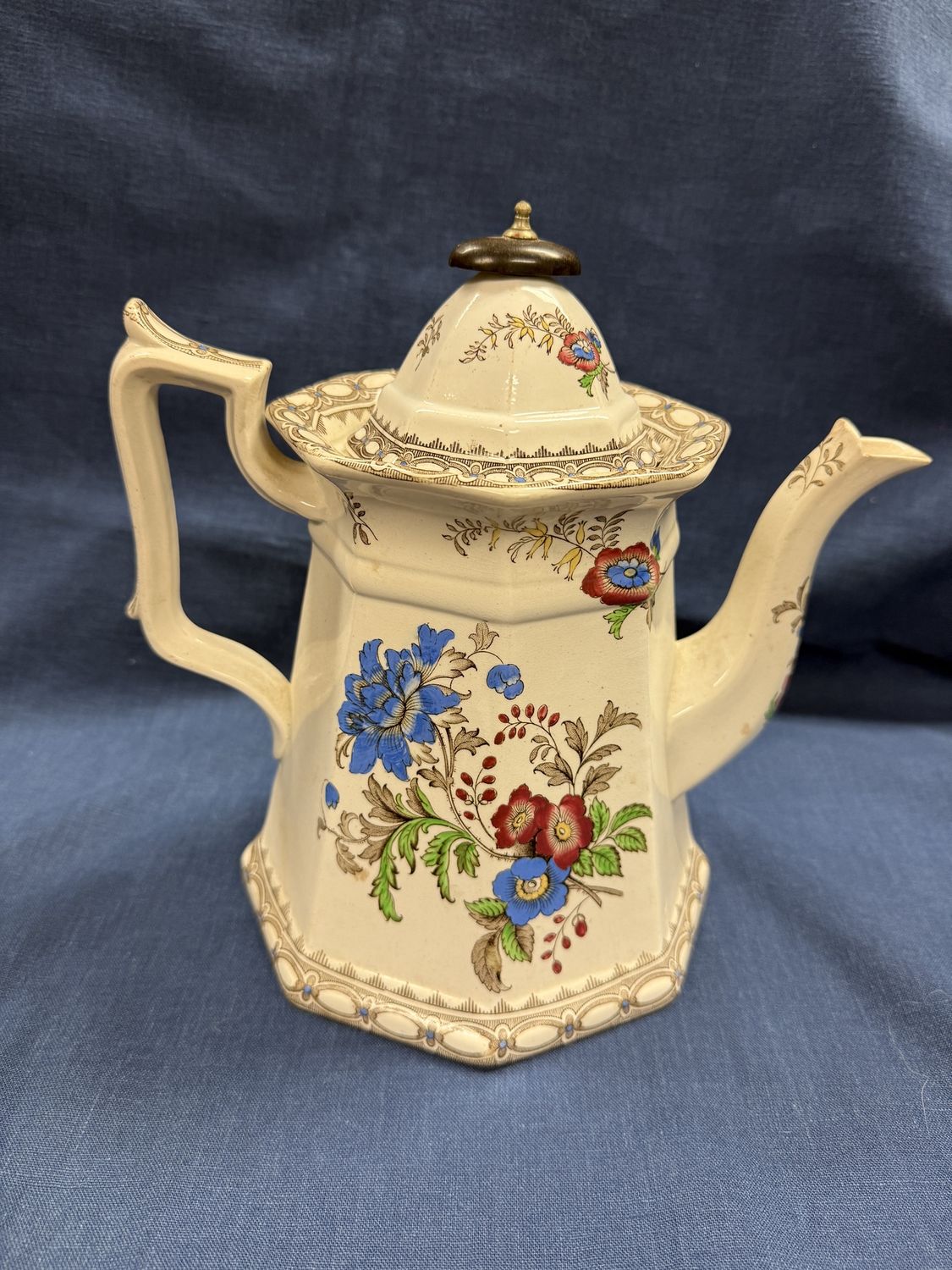 Antique Ironstone #20 Teapot, Mid 1800s