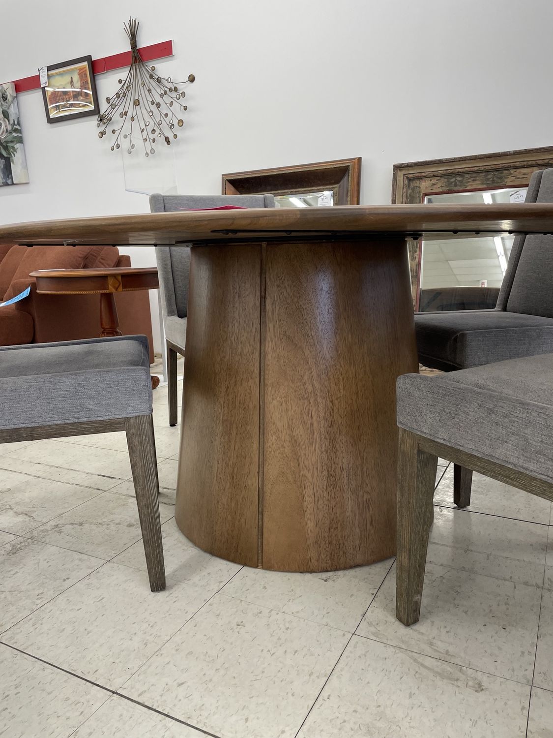 Anton Solid Wood Round Pedestal Dining Table