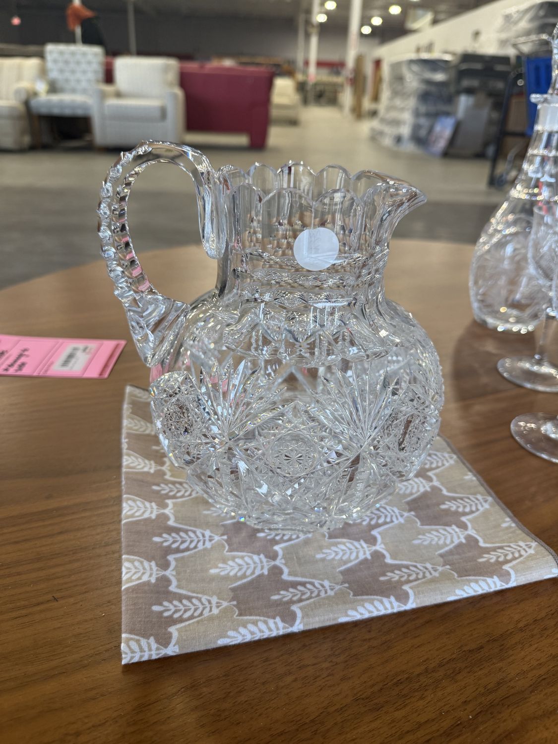 Crystal Pitcher and Decanter Set w/8 cups