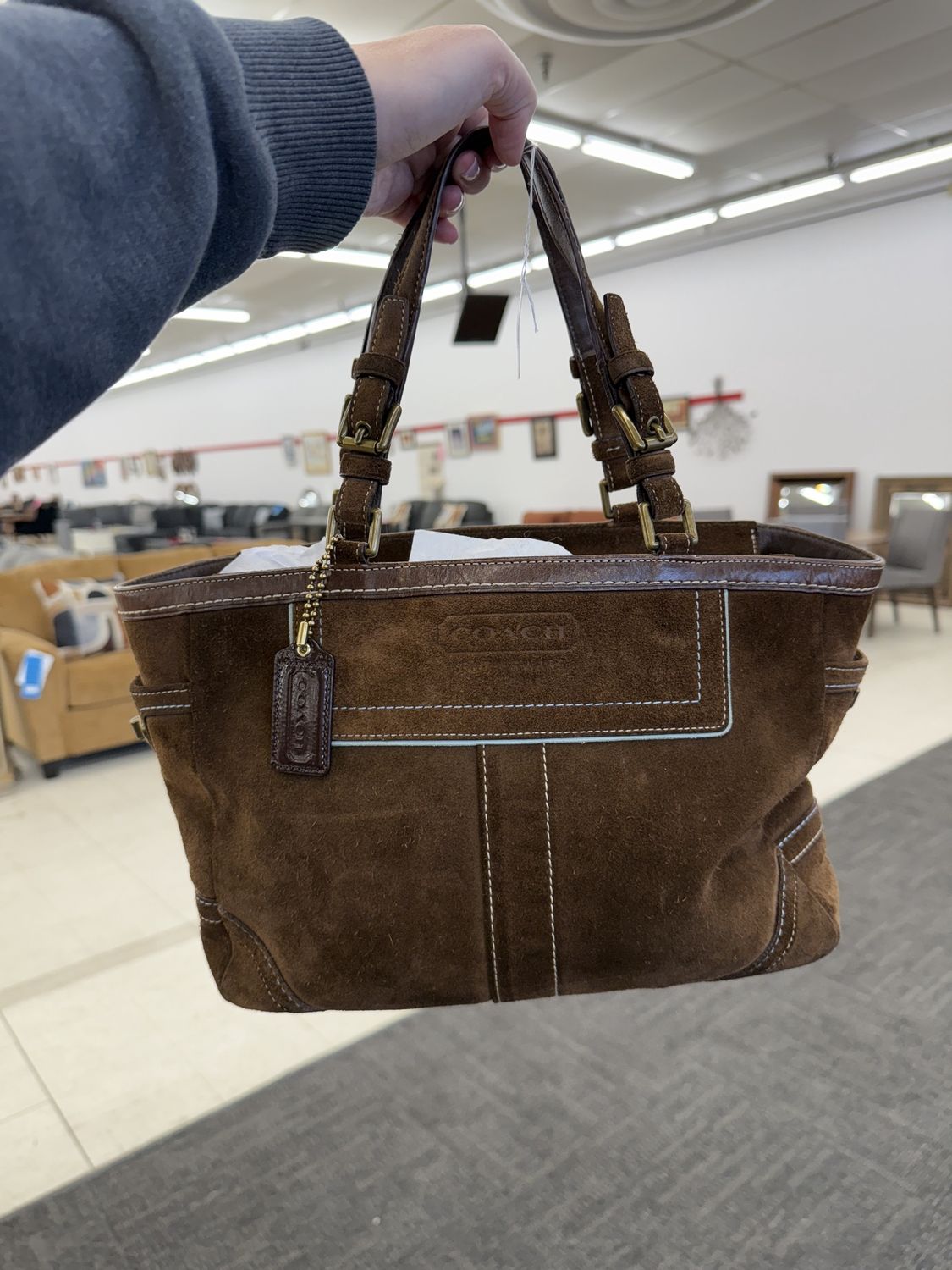 Vintage Coach Bag, Hampton Gallery Suede