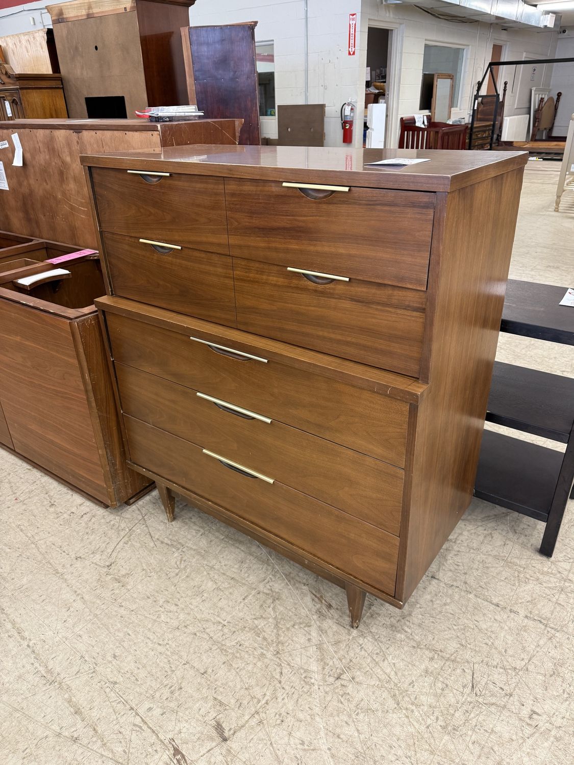 Mid-Century Modern Kent Coffey Tableau Walnut High Chest