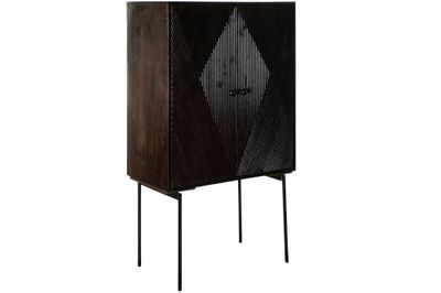 APARADOR MANGO METAL 84X43X153,5 MARRON OSCURO APARADOR MANGO METAL 84X43X153,5 MARRON OSCURO