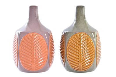 JARRON GRES 17X17X26 HOJA 2 SURT