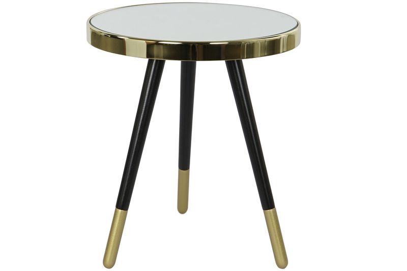 MESITA AUXILIAR ACERO ESPEJO 42,5X42,5X48 DORADO