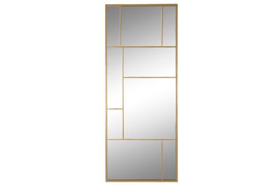 ESPEJO HIERRO CRISTAL 60X2X150 DORADO