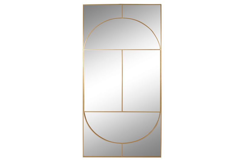 ESPEJO HIERRO CRISTAL 90X2X180 DORADO
